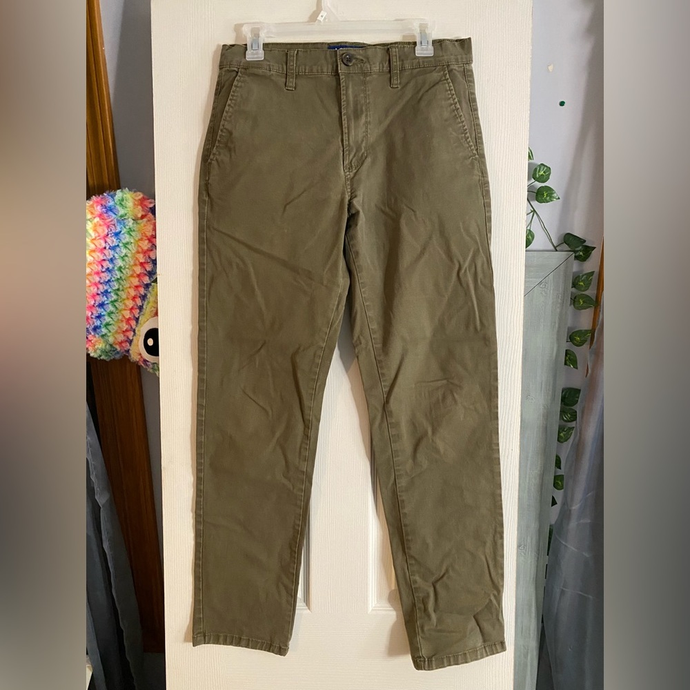Arizona Flex Relaxed Taper Green Pants 30x32